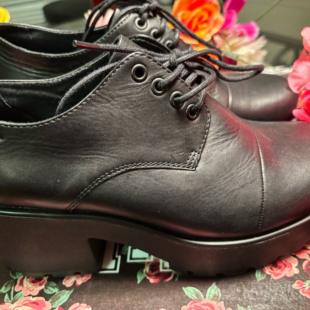 Vagabond Dioon Black Chunky Heel Oxford Shoes - Picture 5 of 10